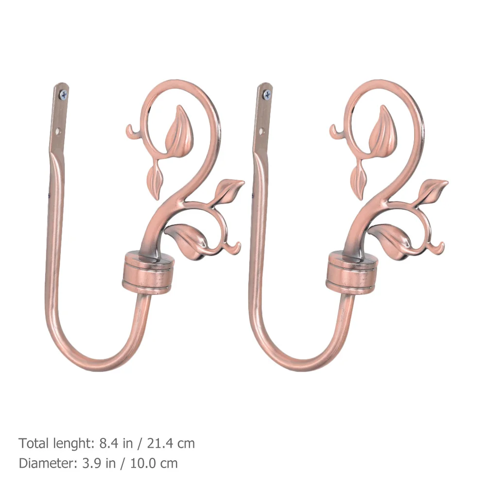 

1Pair Curtain Holder Heavy Duty Decorative Tiebacks Rustproof Alloy Wall Mount for Curtains Drapes Window Treatments