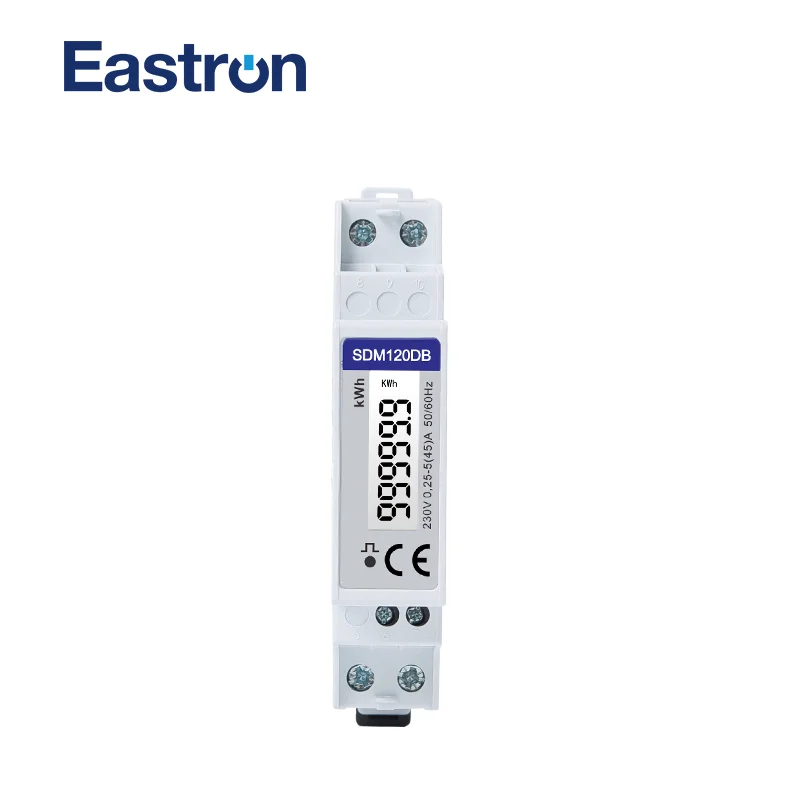 

SDM120DB, 110V 5(45)A, single phase energy meter, white or bule backlit, pulse output NON-MID