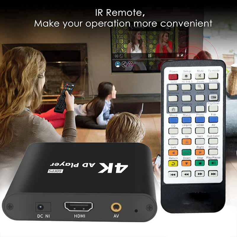 4K HD Mini Media Player Restaurant Fast Food Advertising Screen Digital Signage Media Player Box