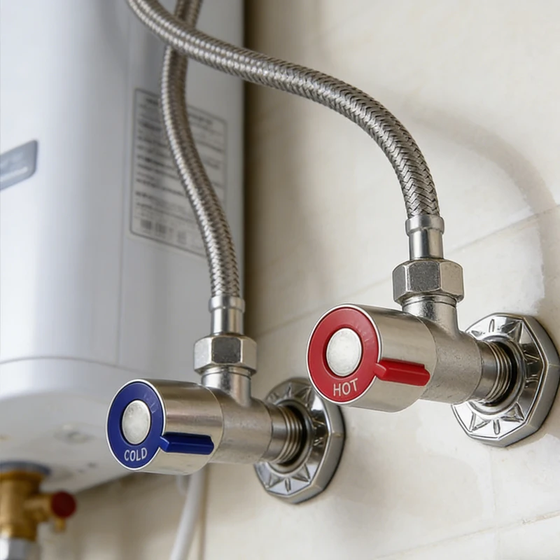 

1 шт. Утолщенный взрывозащищенный угловой клапан для бытового использования, запорный клапан для водонагревателя, стиральной машины, для холодной и горячей воды