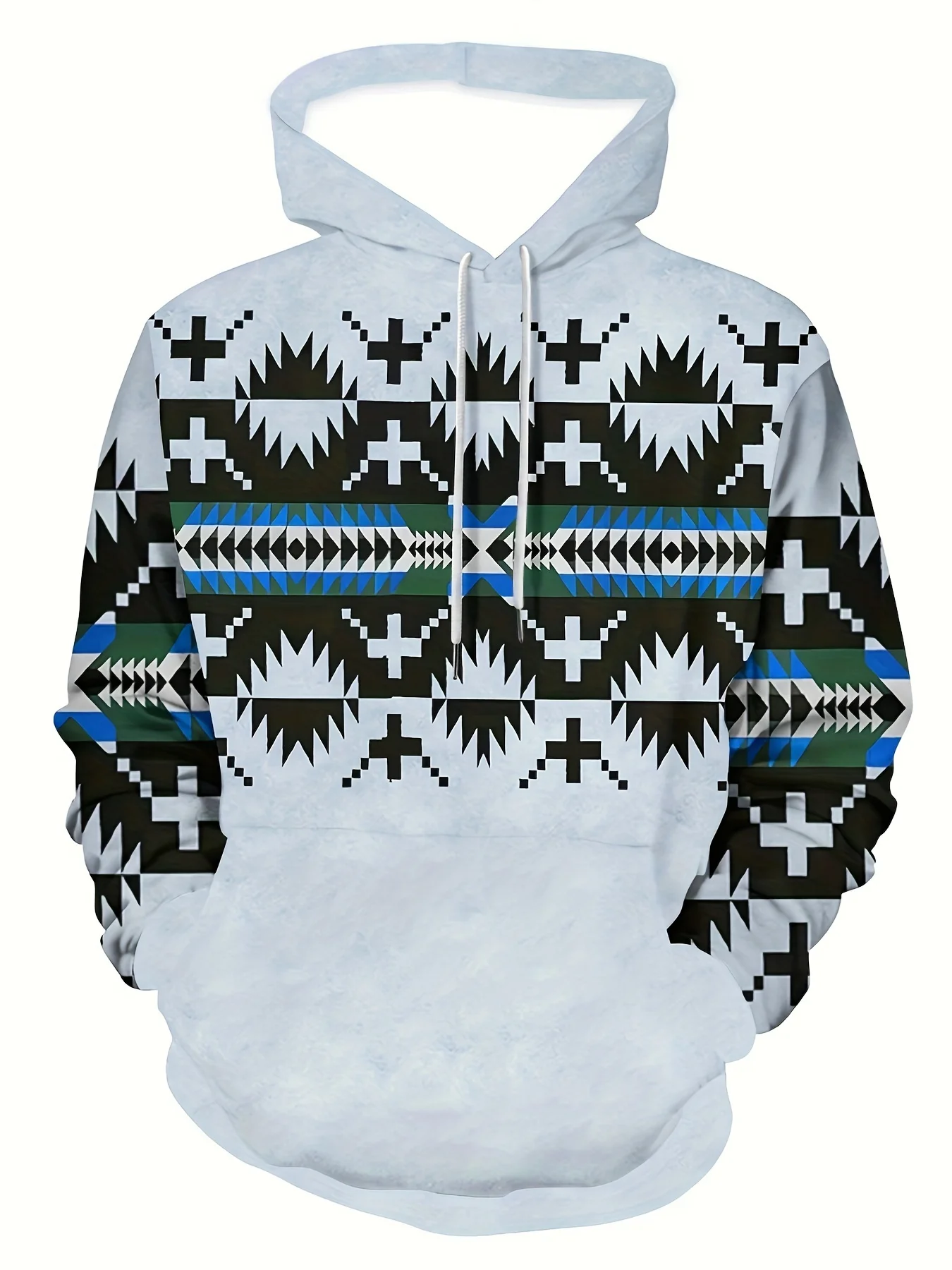 سويت شيرت بغطاء للرأس - بلوفر بأكمام طويلة مقاس عادي، نمط شارع كاجوال، أزياء حضرية أساسية، بلوفر مريح.