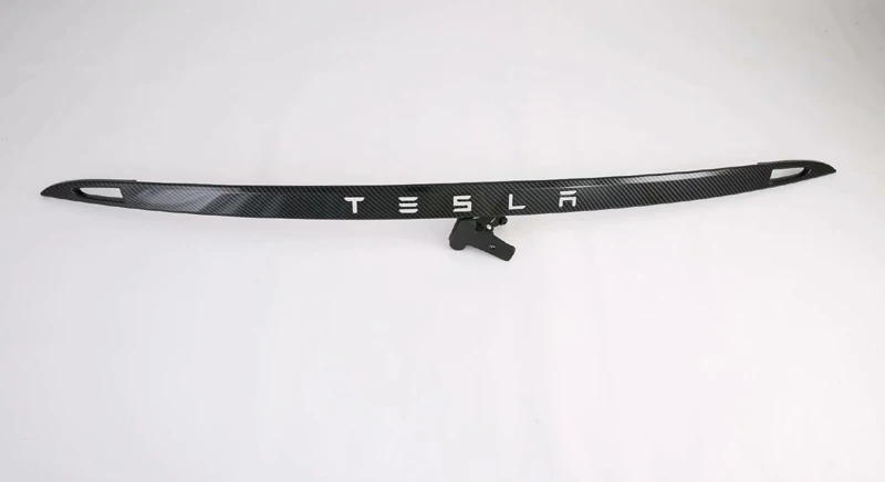 For Tesla Model S 2019-2022 Car Accessories Carbon Fiber Style Rear Boot Door Trunk Lid Cover Trim Tailgate Garnish