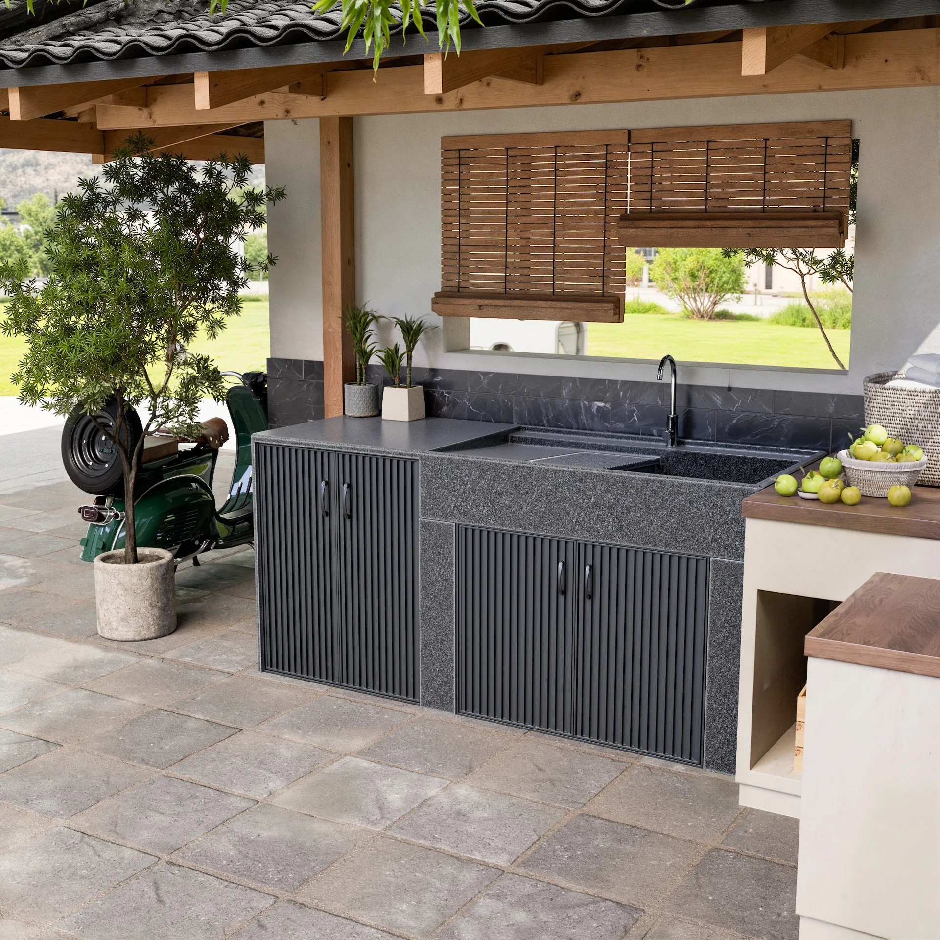 Laundry pool marble washing machine cabinet balcony sink household courtyard wash basin splicing sink