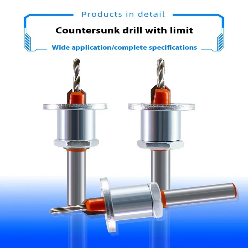 

Adjustable Countersink Drill Bits 8mm Shank Drill Bit Set Screw Woodworking Chamfer Tool Quick Change 2.8-4 MM Carpenter Tools