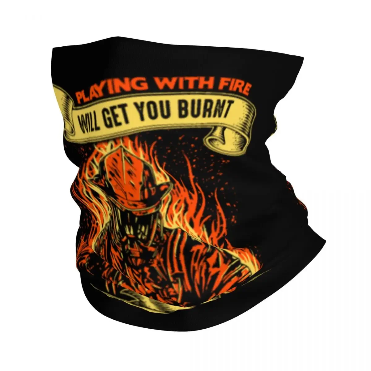 New Playing With Fire Will Get You Burnt Bandana Neck Cover Printed Firefighter Face Scarf Cycling Scarf Outdoor Sports Unisex A