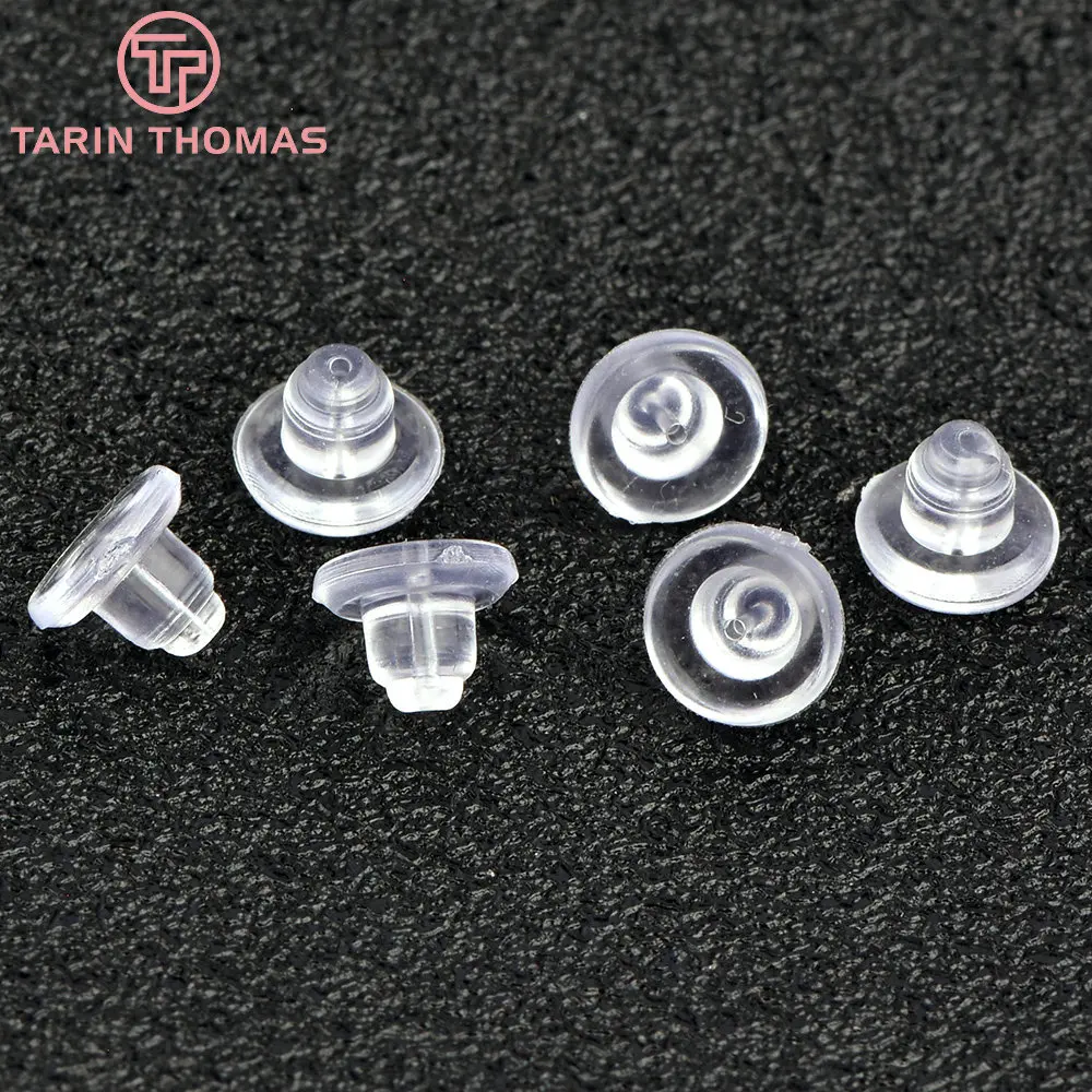 (4090) 100PCS 4x5MM 5x6MM White Rubber Earring Back Diy Jewelry Findings Accessories Wholesales