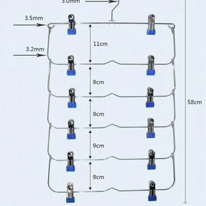 Multicamed Kleiderbügel, Kleiderosen und Hosen, nicht -Flip -Metall -Haken, Kleidungslager, Halterclips, 6 Schichten 10 Hauptverkäufe im Rückenlehne Nmax - №8