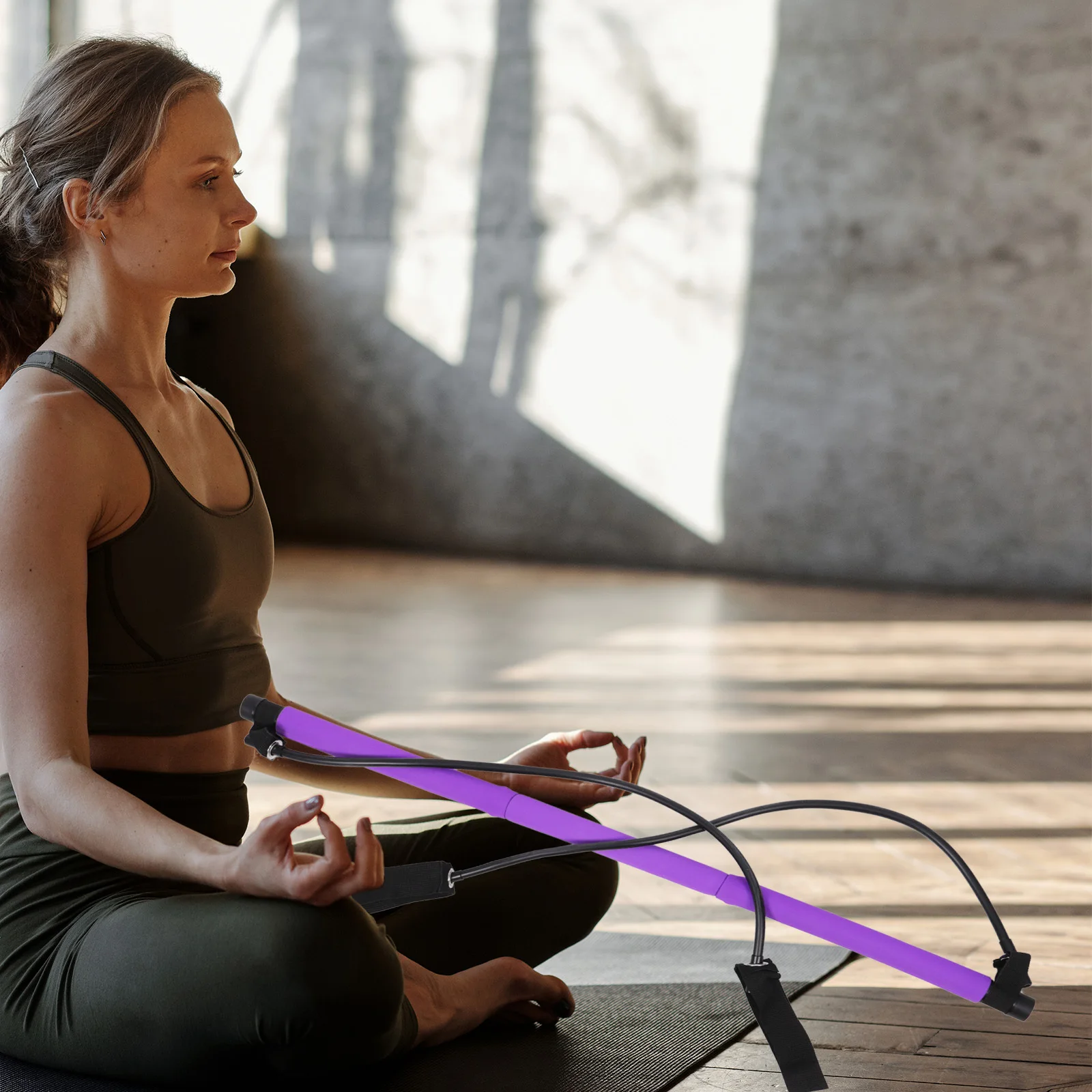 Bande de résistance de barre de Pilates, 1 pièce, entraîneur de Fitness Durable pour la gymnastique à domicile, équipement d'exercice, bande de résistance de Pilates