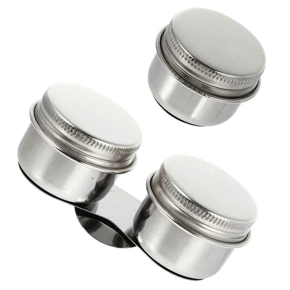2Pcs Stainless Steel Oil Palette Cup for Painting Brush Washing Pot with Lid Ideal for Oil Watercolor Acrylic Artists Studio