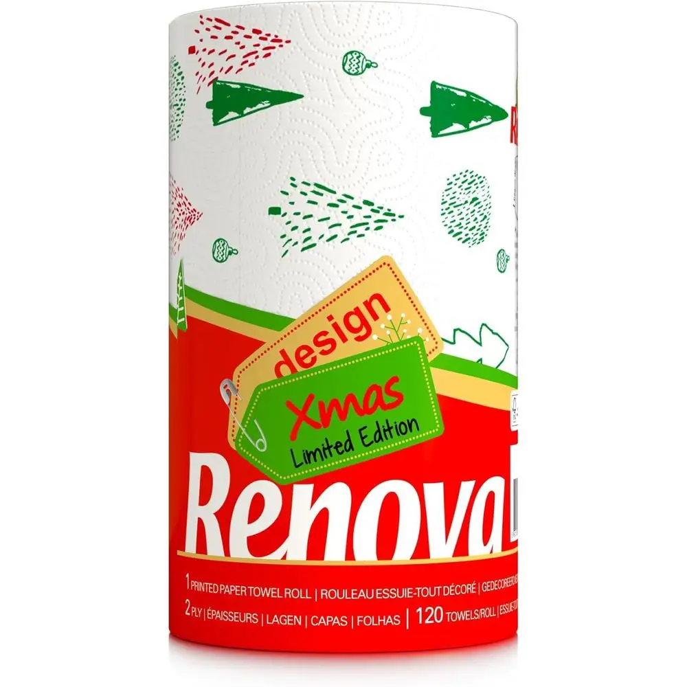 

Limited Edition 2-Ply 120-Sheet Paper Towels with Festive Prints