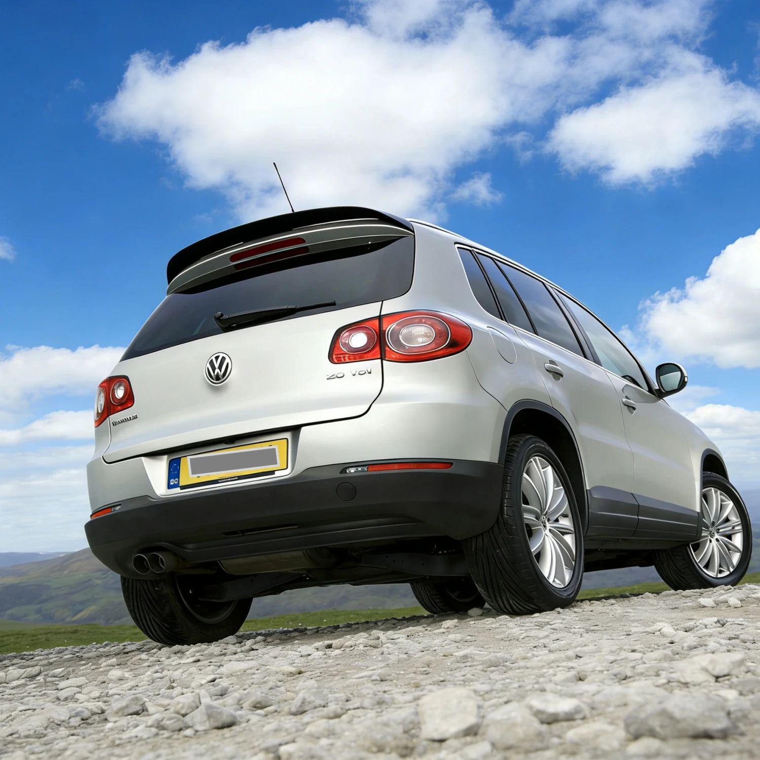 

Глянцевый черный спойлер на крышу автомобиля из ABS-пластика для Volkswagen Tiguan MK1 5N 2007-2016 1.4 2.0 TSI TDI, тюнинг-спойлер, накладки на кузов