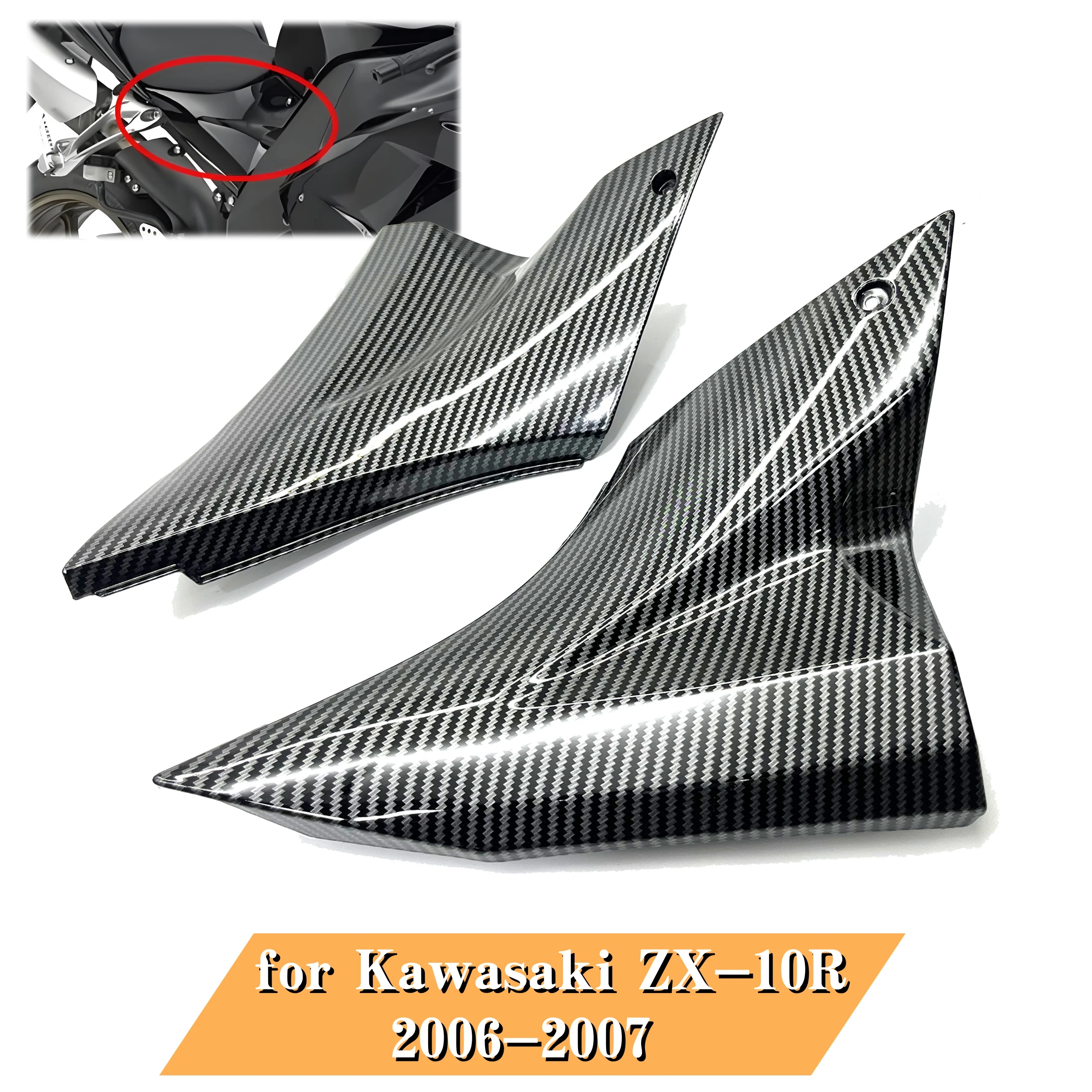 

Motorcycle Fairing Parts for Kawasaki ZX-10R 2006-2007 Fuel Tank Side Covers Under Seat Left & Right Side Panels