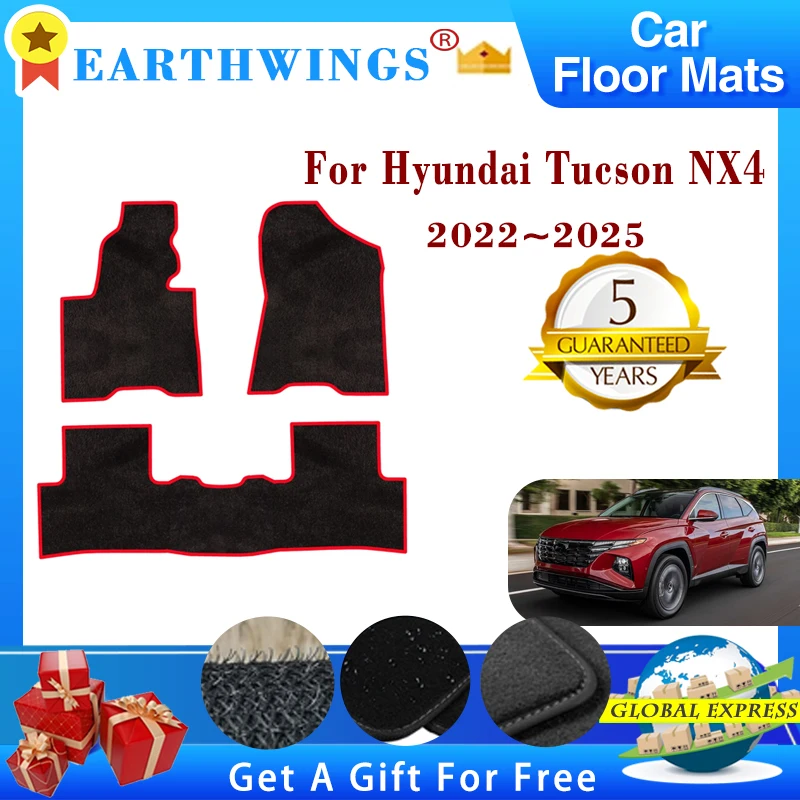 

3PCS For Hyundai Tucson NX4 2022 2023 2024 2025 Car Floor Mats Rugs Panel Footpads Carpets Cape Cover Foot Pads Auto Accessories