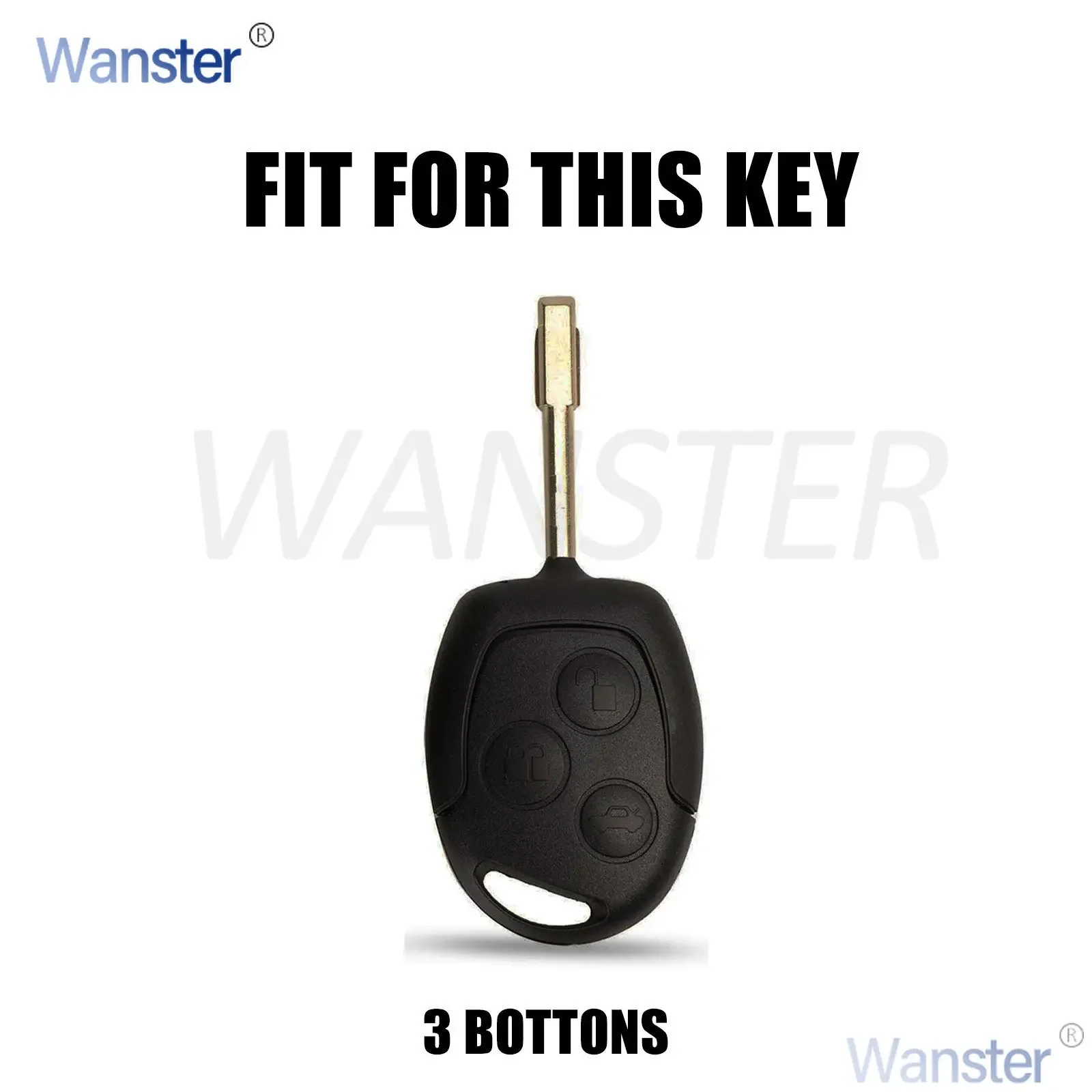 3 Bottons Tpu Car Key Case Cover Shell Keychian for Old Ford Mondeo Focus Fusion Fiesta Galaxy Transit Accessories