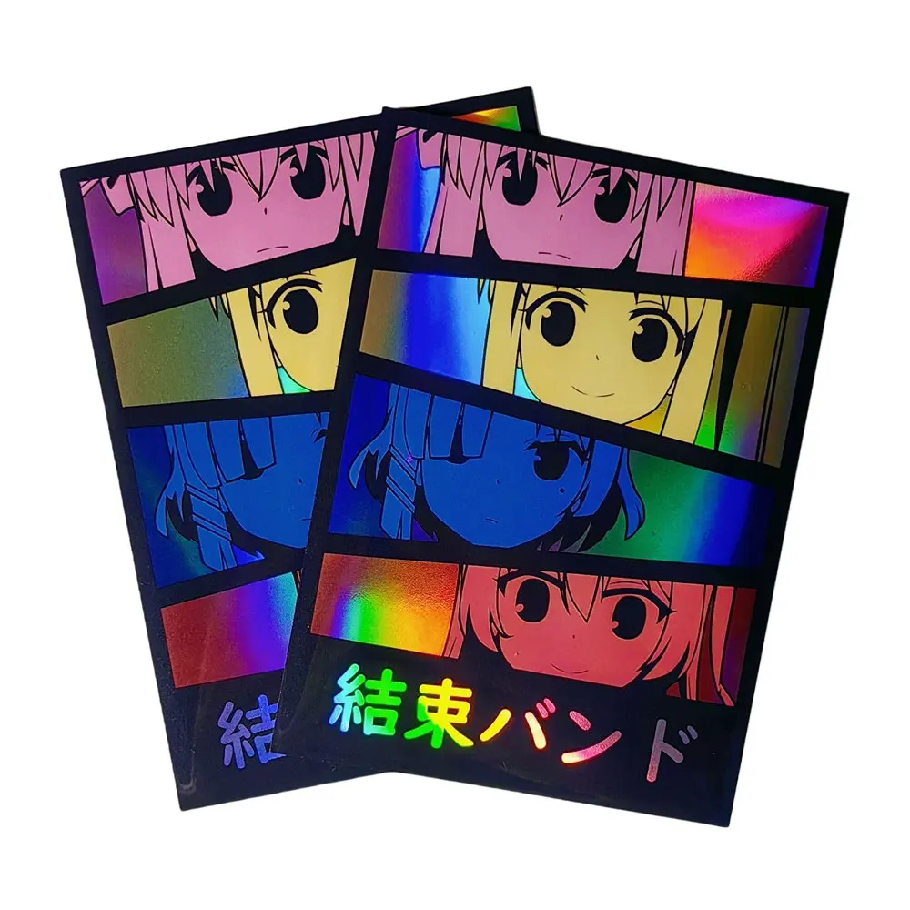 60pcs Holographic Card Sleeves Flashing Standard Trading Card Protective Sleeves Perfect Fit Standard Size TCG Cards Protectors