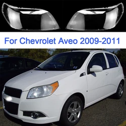 Car Headlight Glass For Chevrolet Aveo 2009 2010 2011 Plexiglass Lens Cover Lam pshade Replacement Headlamp Car Accessories