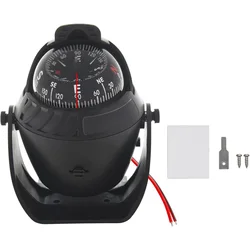 Boat Compass Flush Mount Compass, Marine Compass Dashboard, Dashboard Compass for Boat Car, Illuminated Dash Surface Mount