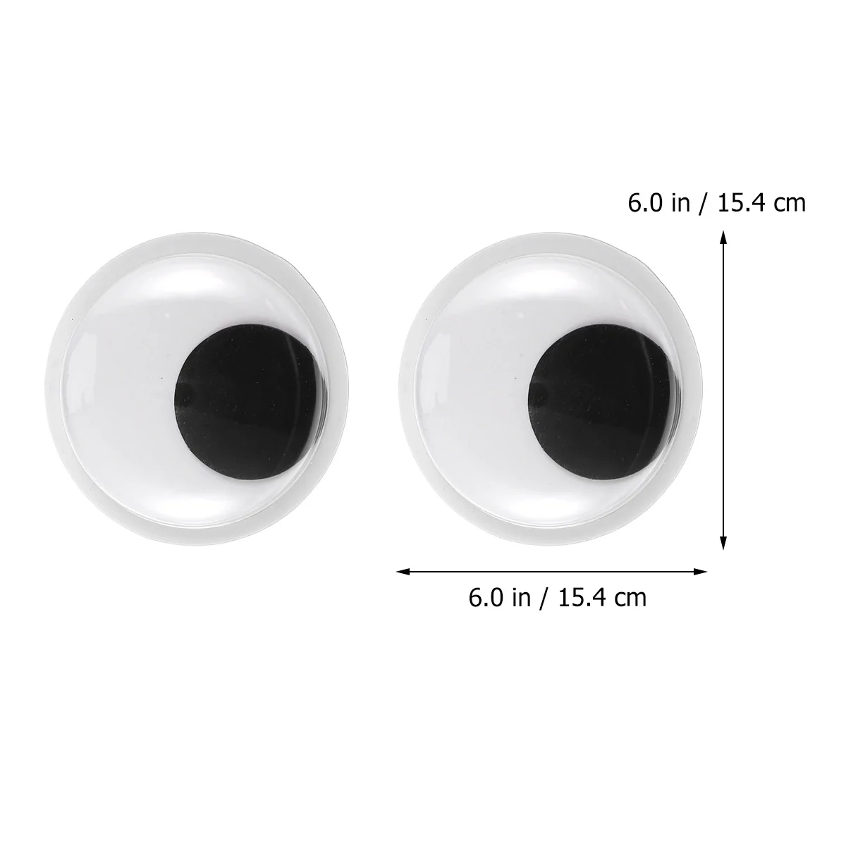 6 pçs preto branco wiggle olhos googly autoadesivos diy artesanato adesivos decorações de natal crianças materiais de arte olhos oscillantes