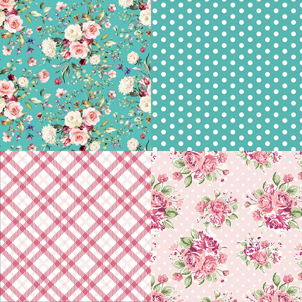 6-Inch Single Sided Pattern Paper 12 Sheets Flower Background Paper Decorative Paper