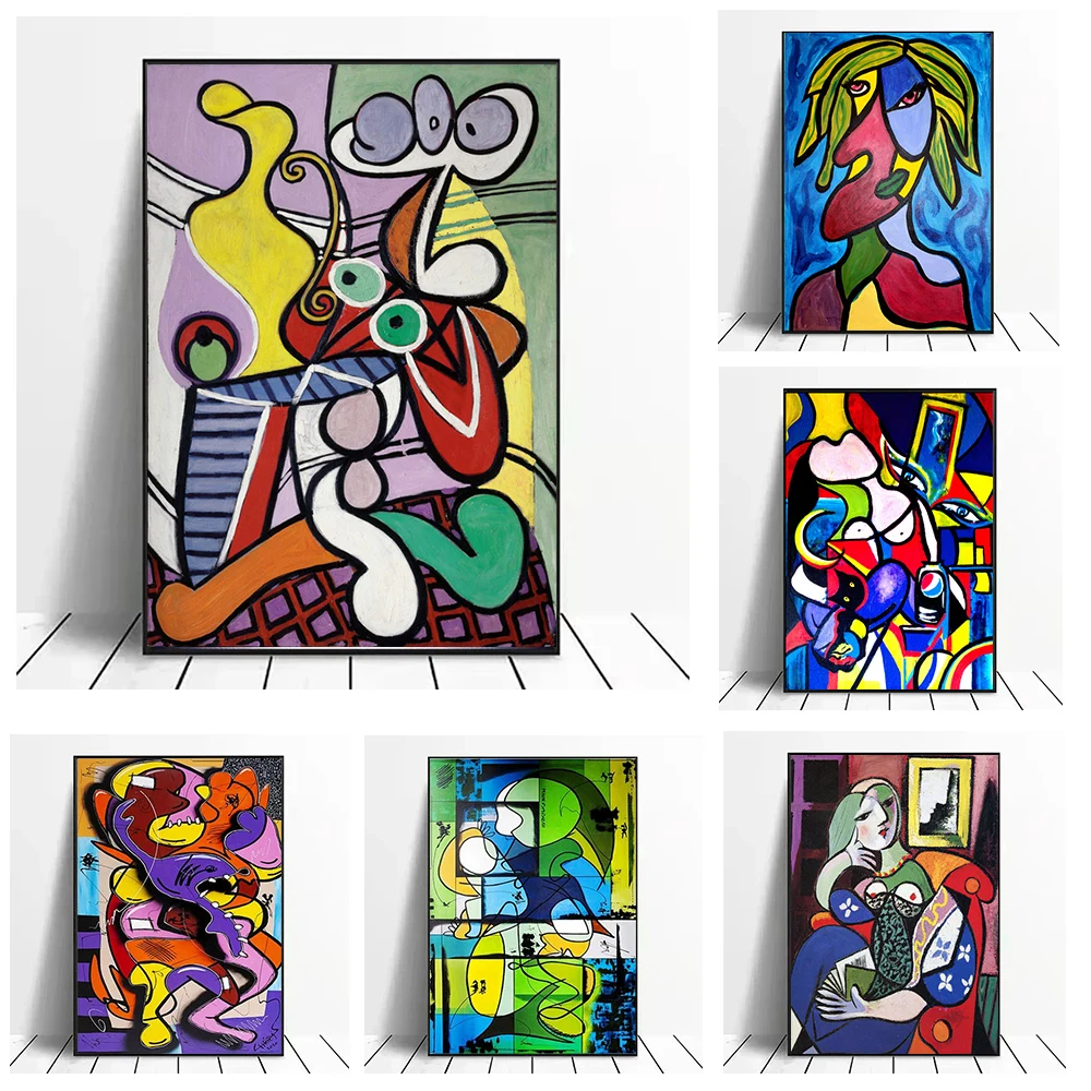 Picasso Canvas Posters and Prints Modern Graffiti Figures Painting Wall Art Pictures for Living Room Home Decoration Mural