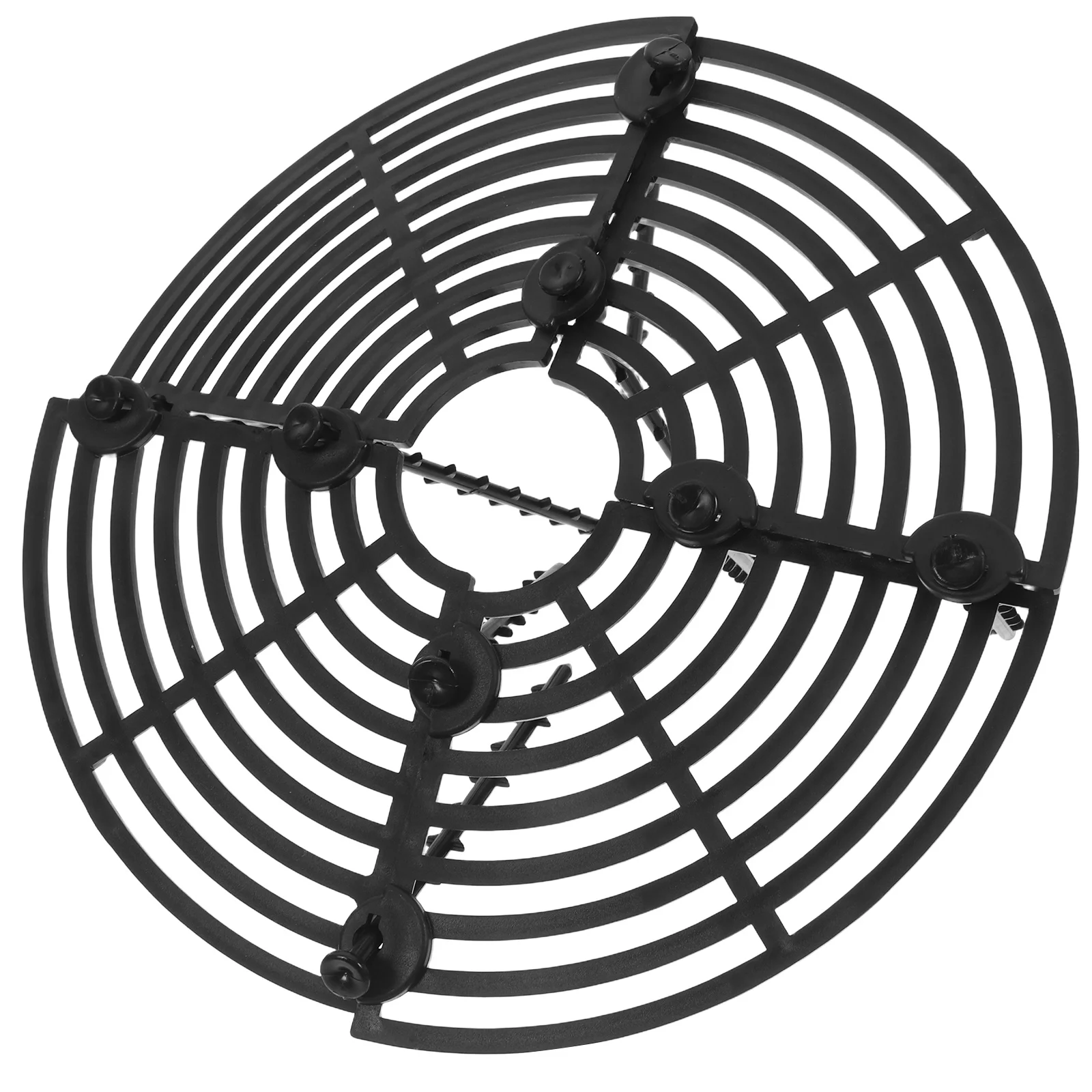 

4Pcs Plant Pot Grid Cover Black Mesh Soil Protector Stakes Indoor Outdoor Prevent Pet Digging Spill Drainage Garden Planter