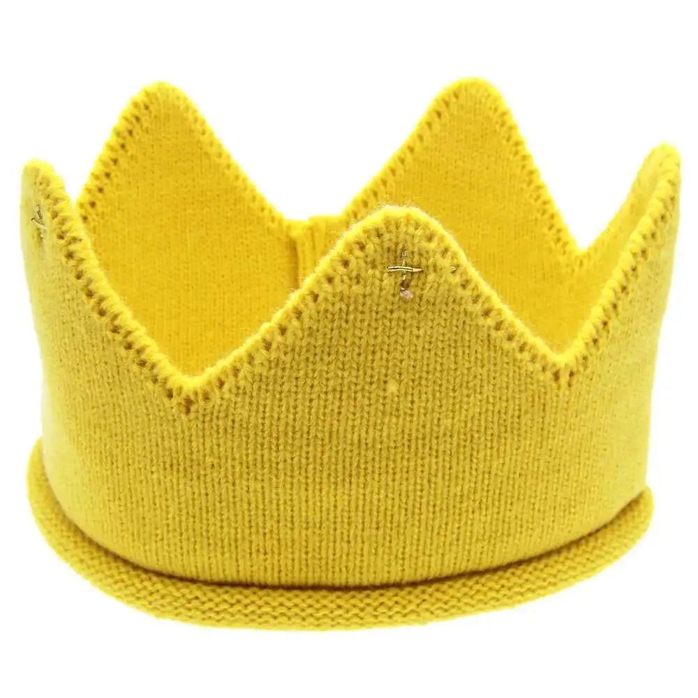 

Newborn Baby Girl Headband Crown Knitting Tiara Hair Accessories Infant Headwear Gift for Toddlers Bandage Ribbon Wrap