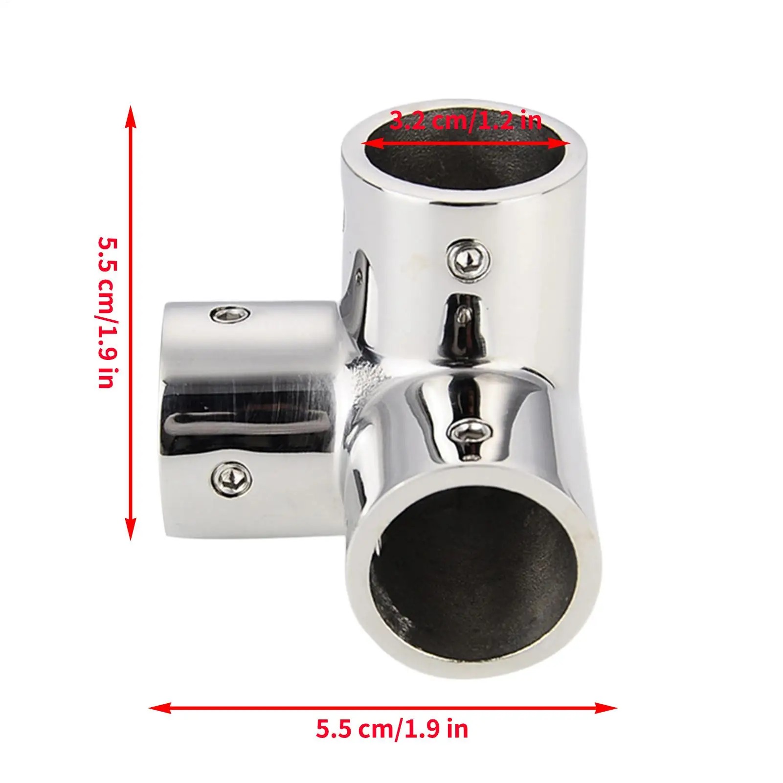 درابزين بحري 3-Way موصل 3 طريقة مرآة من الفولاذ المقاوم للصدأ مصقول الملحقات الأنابيب اليد السكك الحديدية المحملة للسفينة الدرابزين يخت #6