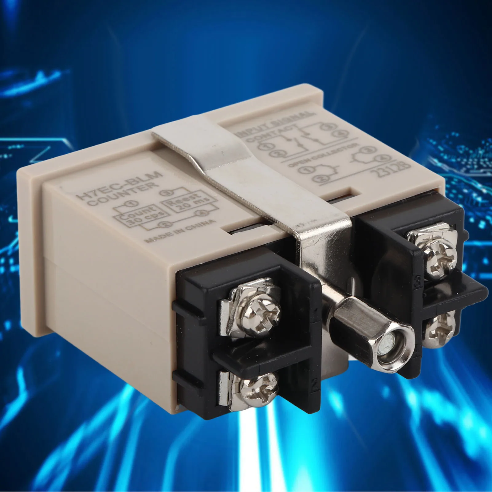 عداد رقمي H7EC BLM عداد كهربائي رقمي Totalizer بدون مدخل جهد مع شاشة LCD مكونة من 6 أرقام عداد كهربائي #2