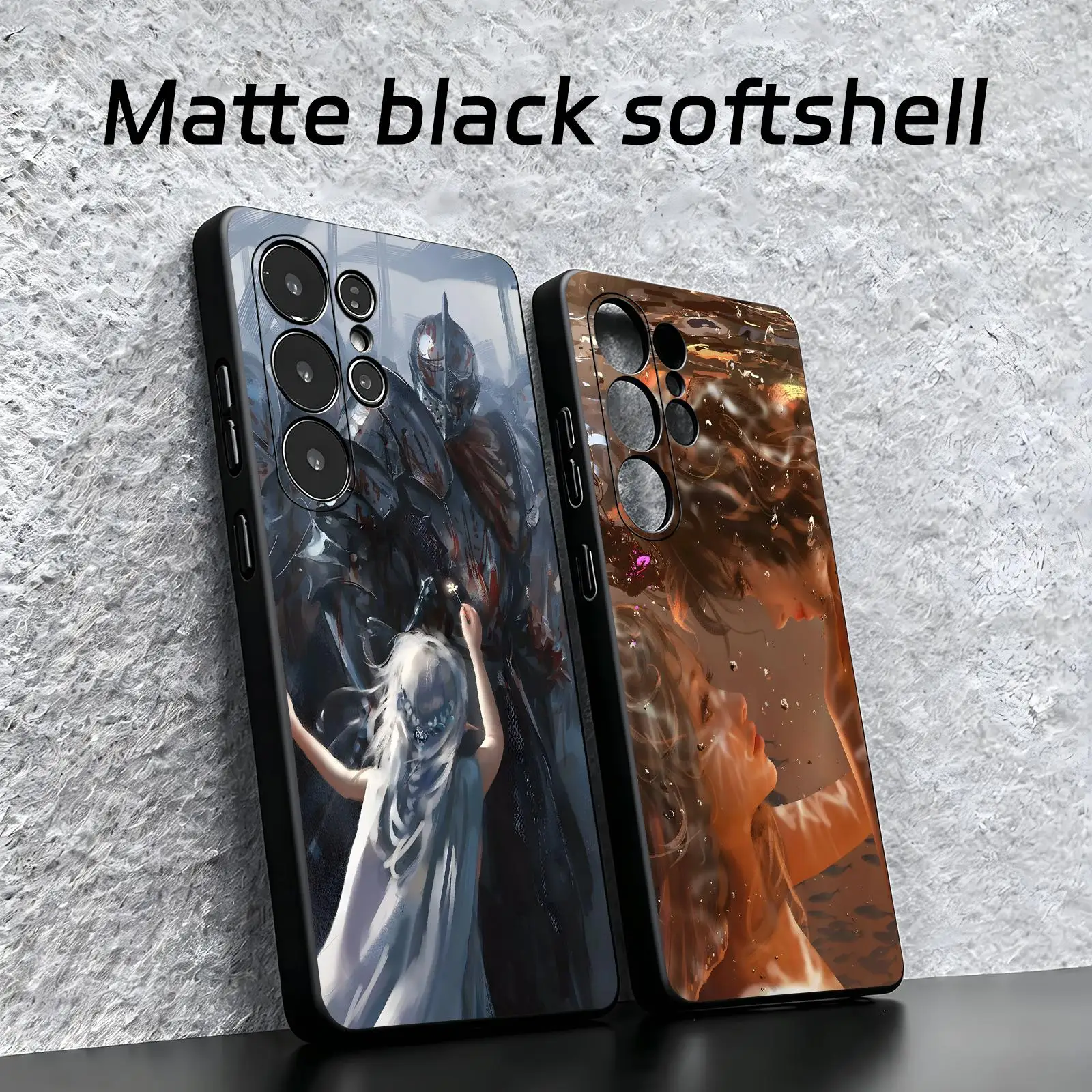 Ghostblade wlop  Phone Case For Samsung S26 S25 S24 S23 S22 S21 S20 Ultra Note20 Soft black Shockproof Cover