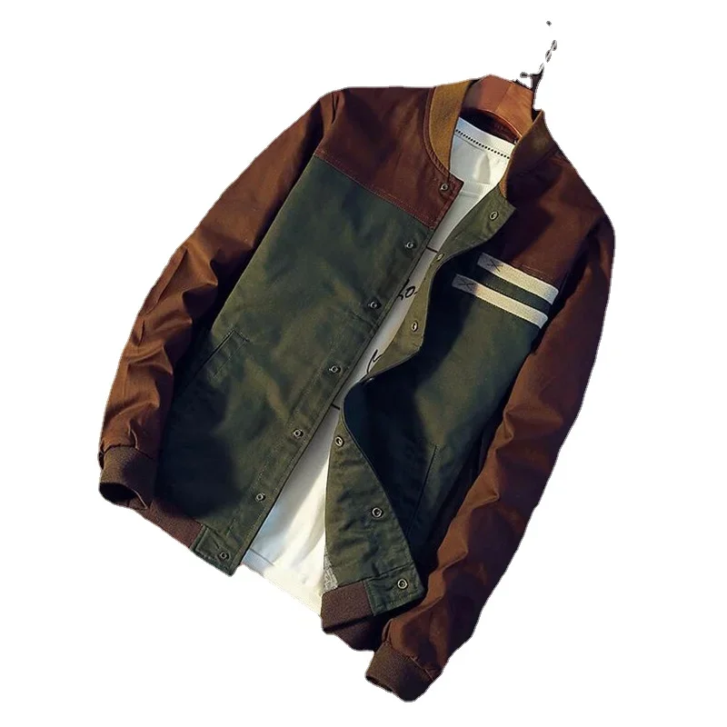 

Wellsome Men's Jacket Quality Autumn Korean fashion Mens 2024 Coats and Jackets Male Baseball Matching Collar Uniform M-5XL