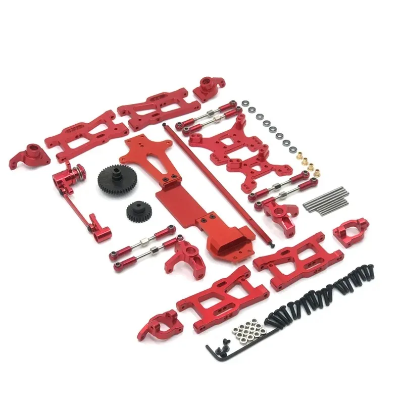 Wltoys 144001 Metal Upgrade Parts Kits Swing Arm Link Rod Steering Block for Wltoys 144001 144002 144010 1/14 RC Car Accessories