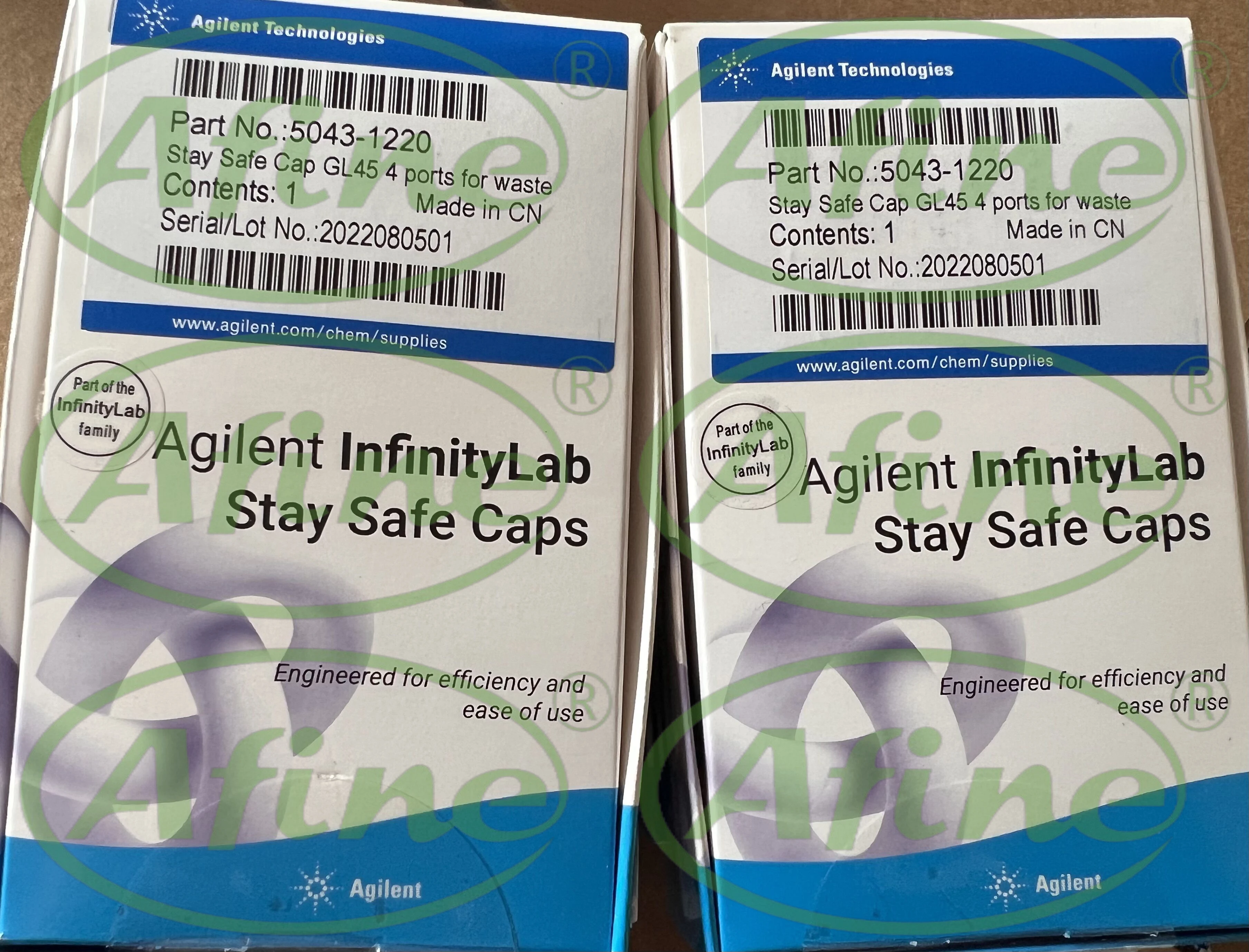 

AFINE Agilent InfinityLab Stay Safe Cap 5043-1220 Solvent Bottle Safety GL45 4 ports for Waste