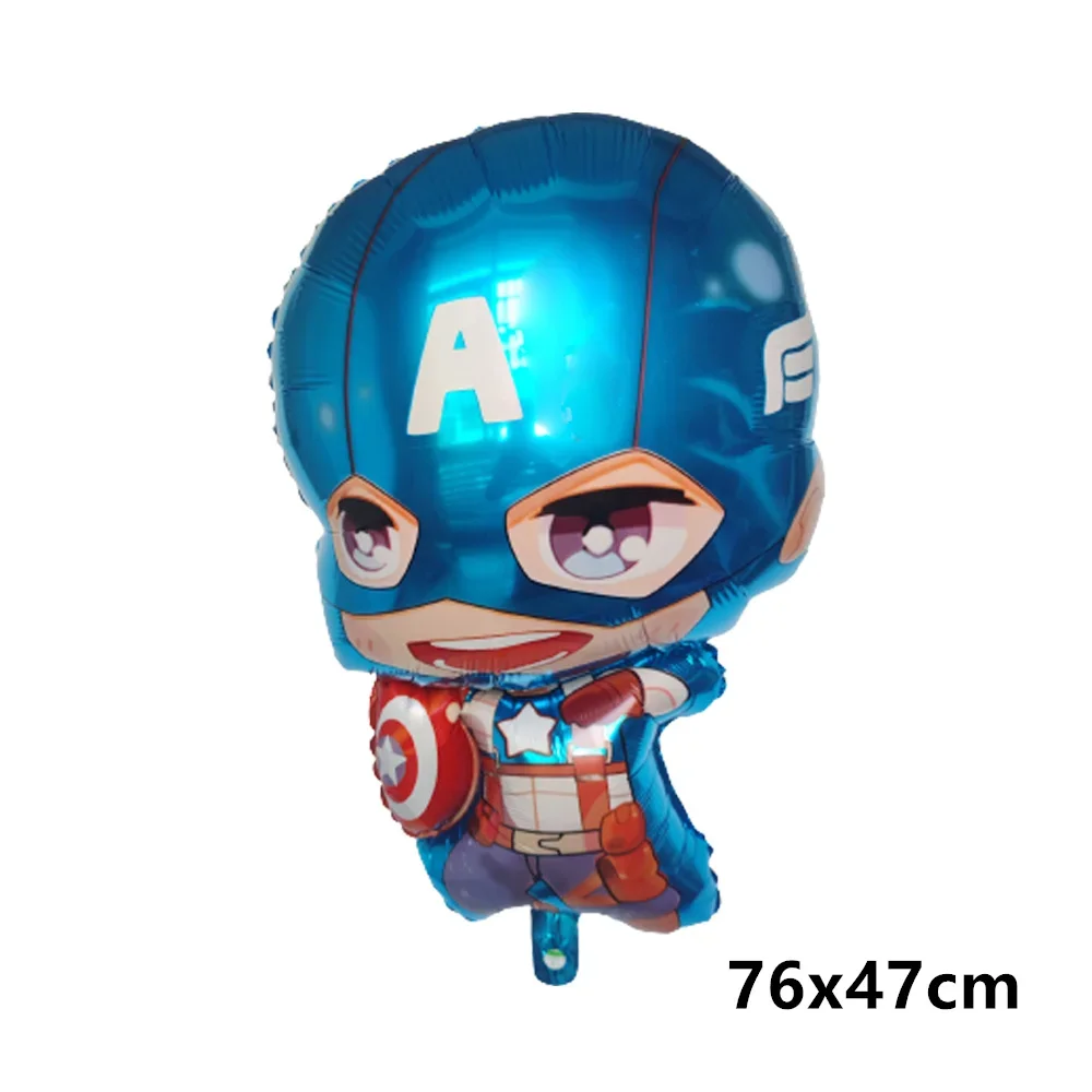 Spiderman His Amazing Friends Superhero Foil Balloon Iron Man Captain America Boys Birthday Party Decor Globos