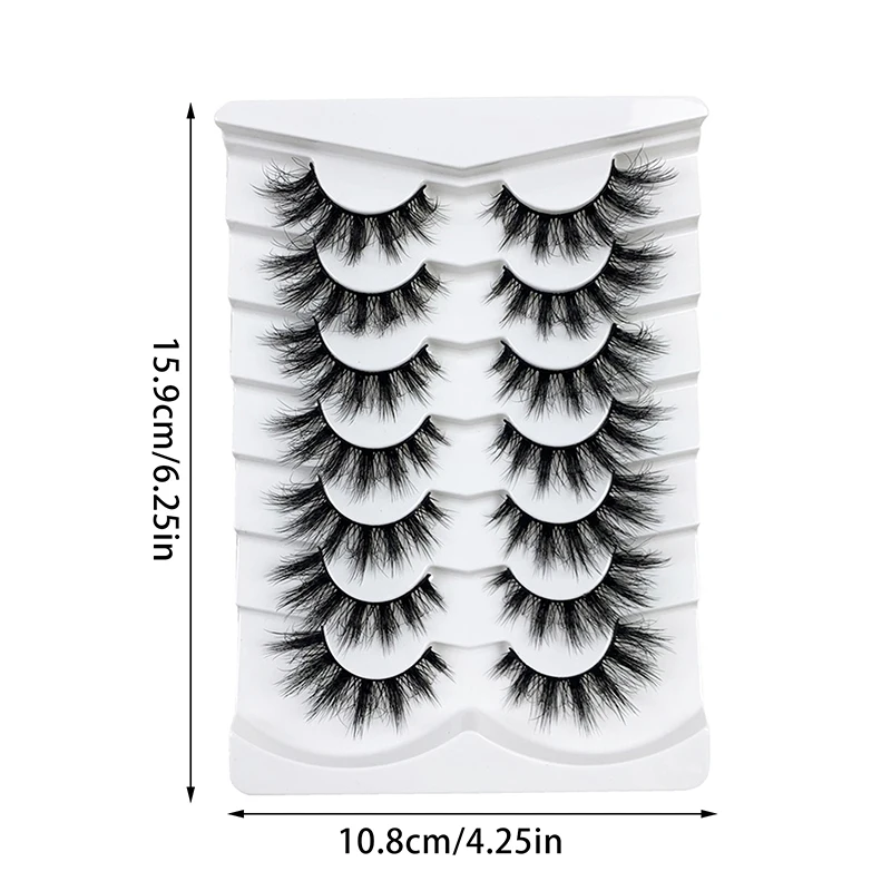 Sztuczne rzęsy 3D 7 par grubych naturalnych rzęs stereo Curl puszyste sztuczne rzęsy sztuczne rzęsy