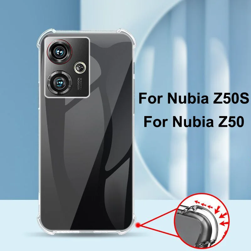 Nubia Z50 Reinforced Corners Soft TPU Shockproof Airbag Case For Nubia Z50S Clear Cover For Nubia Z50 Z 50 Case Z50 S Capa