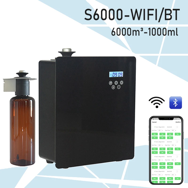 

S6000 Scent Machine HVAC Coverage Large Area of 6000 m³ Aroma Diffuser Essential Oil 1000ML for Hotel Shopping mall Showroom Gym