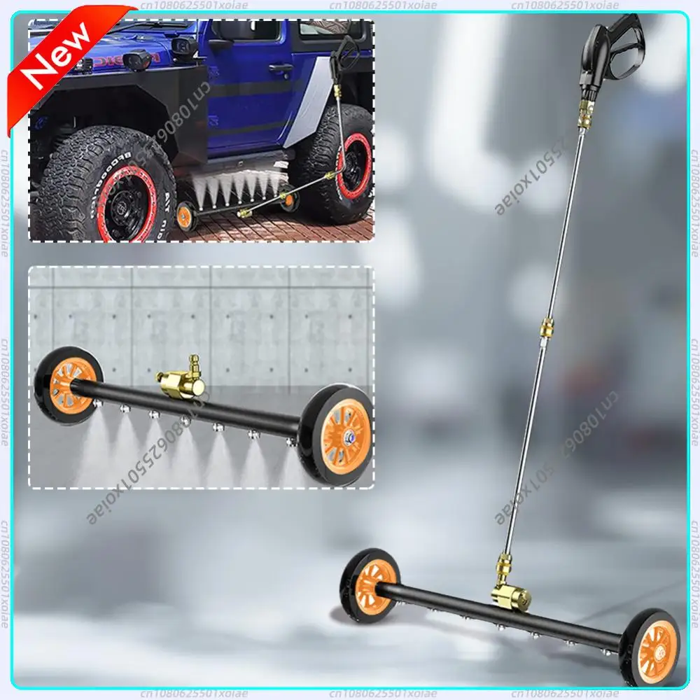 22 Inch Car Washing Locomotive Bottom Water Broom Undercarriage Surface Cleaner Extendable 3-Wand Underbody Cleaning Water Broom