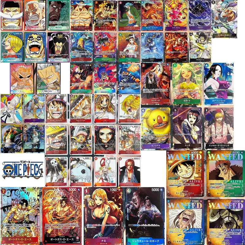 Anime One Piece Nami Luffy Uta Hancock Zoro Sanji Diy Flash Cards Collectible Cards Christmas Birthday Gifts Children's Toys