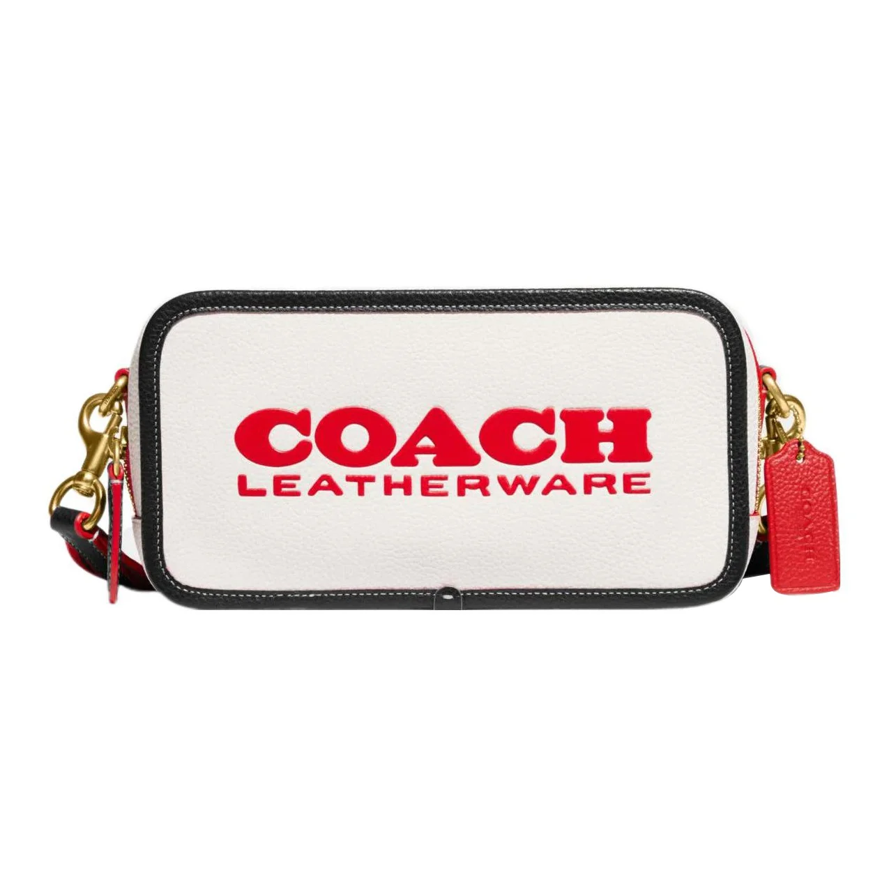 COACH Kia Natural Pebbled Leather Camera Bag, Shoulder Bag, Crossbody Bag Medium Women's Chalk White CE735-B4CAH