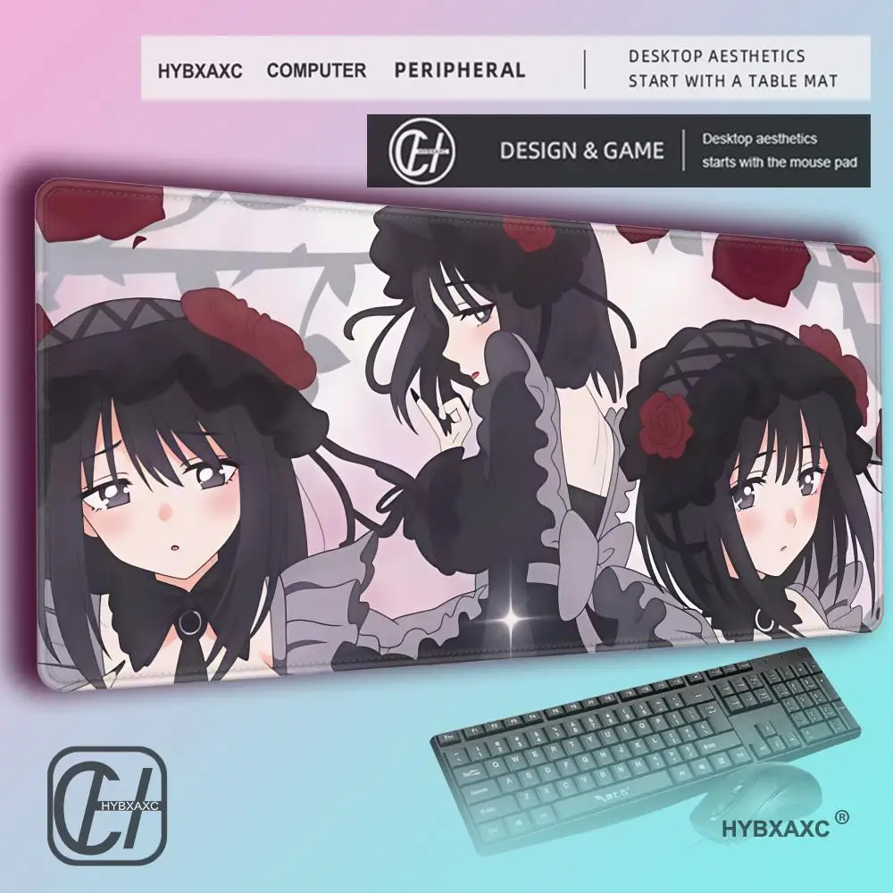 M-y D-ress Up Darling Kitagawa Marin Mouse Pad Large Gaming Mousepad with Thick Stitched Edge Non-Slip Desk Mat