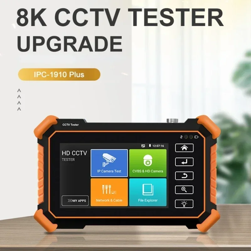 WANGLU 4 inch CCTV Tester Mini Monitor 8 K H.265 IP camera test AHD CVI TVI CCTV Tester IPC-1910 plus POE voeding