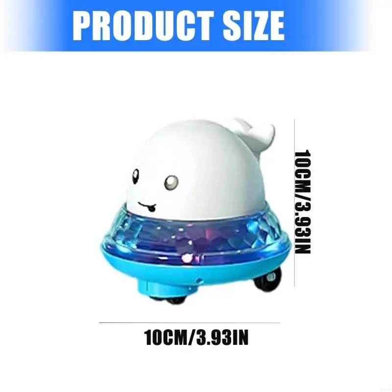 لعبة حمام الطفل مزودة بمستشعر الحوت التلقائي للعب المياه التفاعلية، مادة ABS آمنة، ألوان عشوائية F19F