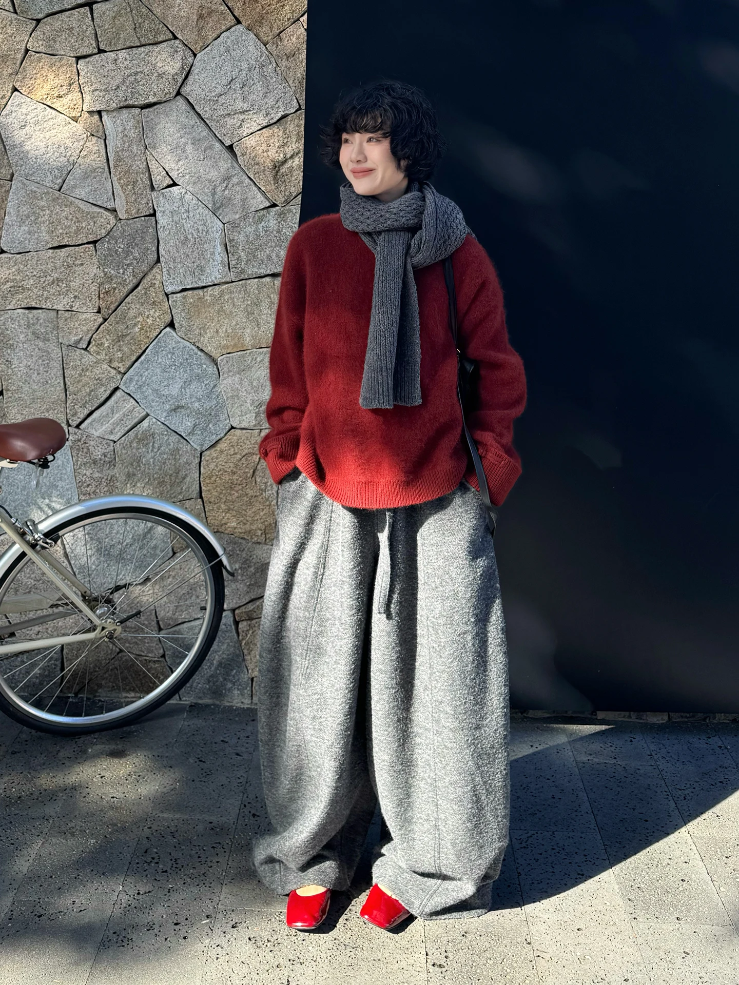 

Свободный женский вязаный шерстяной свитер в корейском стиле, удобный, зимний, модный, повседневный, с длинным рукавом, с круглым вырезом, от BUUE