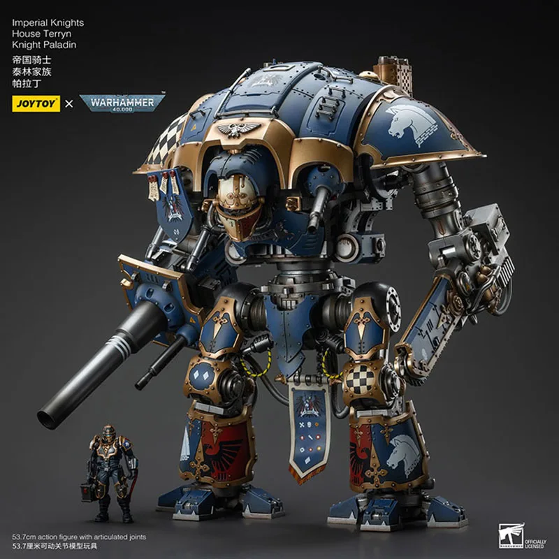 JOYTOY Warhammer 40K 1/18 Imperial Knights House Terryn Knight Paladin Action Figure 53.7cm Mech with Mini Soldier Figurine Toy