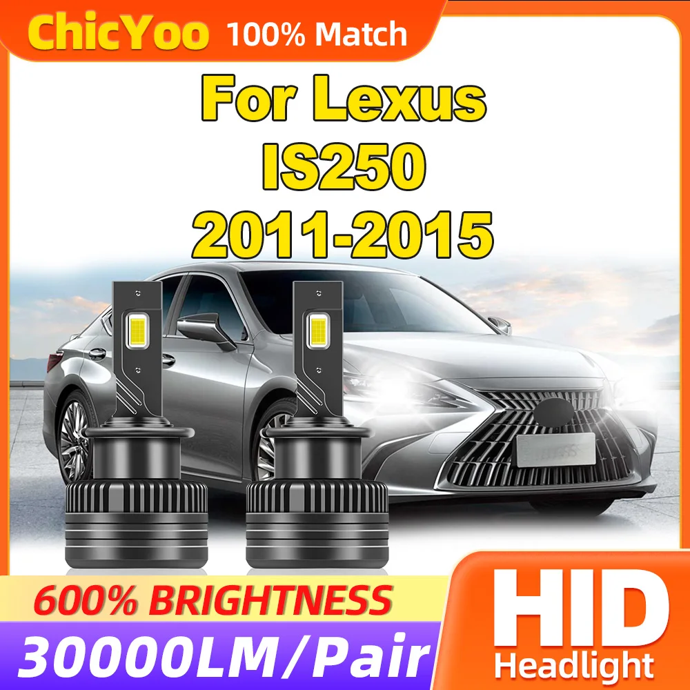 

30000LM Canbus LED Headlight Bulbs 120W HID Xenon Lights 6000K White 12V Auto Lamps For Lexus IS250 2011 2012 2013 2014 2015