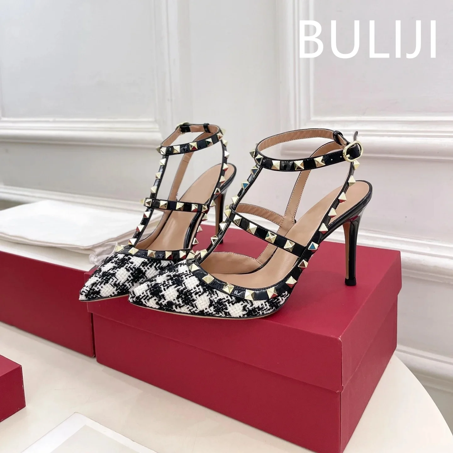 2026 New Arrival Handmade Lace Pointed-Toe Super High Heel Slingback Woman Sandals Stiletto Ladies Wedding Zapatos De Mujer