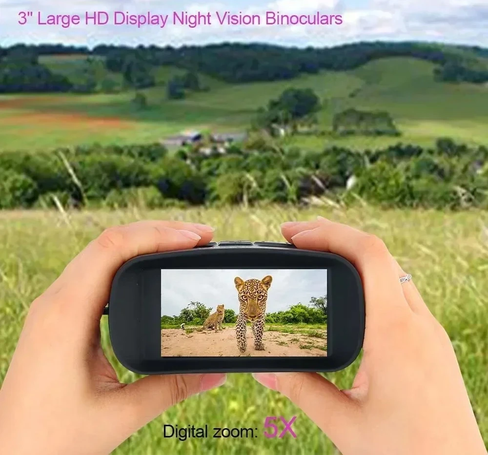 4K Night Vision Binoculars 3-inch Large Screen Binoculars Infrared Digital Night Vision Adult Equipment Recording Video NV4000
