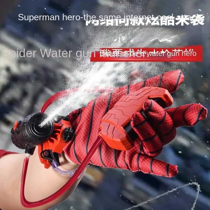 Arma de água do homem-aranha para crianças, wearable wrist shooter, brinquedos de piscina divertidos, verão, arma gel blaster