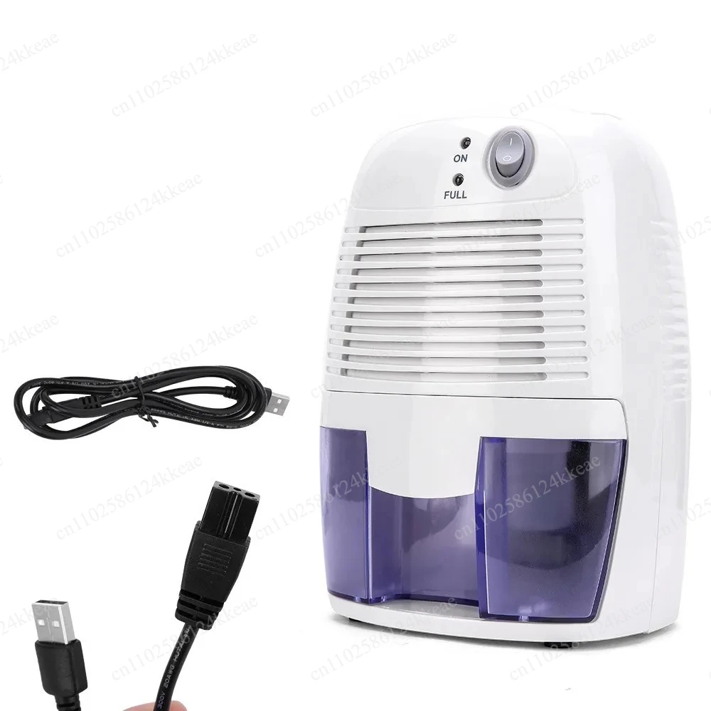 Deshumidificador portátil, purificador de aire, secador de aire silencioso con absorción de humedad USB para el hogar, habitaciones, oficinas, cocinas, desodorizante