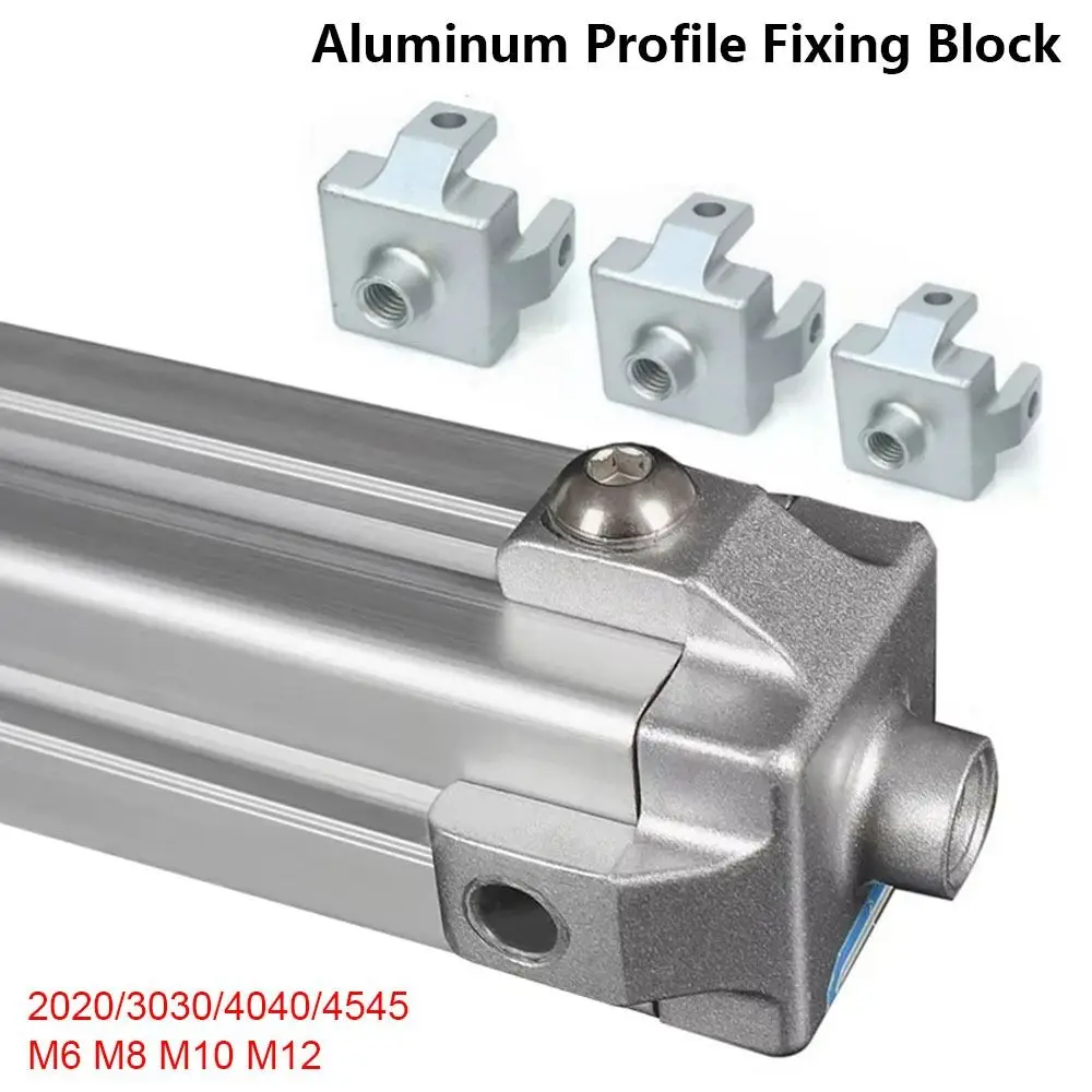 1Pcs M6-M12 Thread Size Caster Foot Wheel Cup Connection Block Aluminum Profile Foot End Connection Block